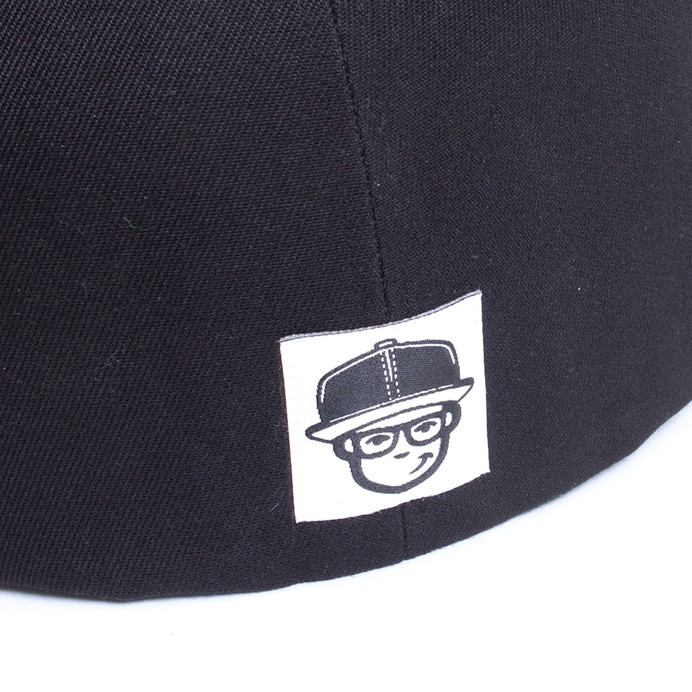 Black Noggin Boss Twill 23 Green with Yellow Outline Interlocking UO Hat